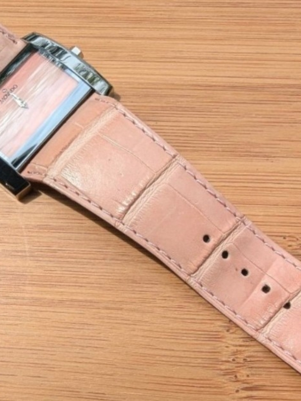Movado Pink Leather Strap Men’s Watch - Picture 5 of 12